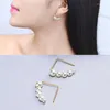 Stud Earrings Simulated Pearl String Statement Korean Simple Retro Cold Wind Women's Clothing Jewelry