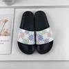 Slippers 2--Italian Men and Women Leather Beach Flats Home Bathroom Flower Geranium Print Sandals Womens Luxury Summer SlideH240308