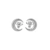 Viviennes Westwood boucles d'oreilles Saturne pleine lune de diamants incrustée de diamants boucles d'oreilles célèbres boucles d'oreilles au design minimaliste