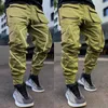 Pantaloni da jogging riflettenti da uomo per la corsa notturna Sport Side Cargo Harem Pant Moda nuovissimi 240308