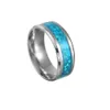 4 mm 6 mm 8 mm en acier inoxydable bleu hip hop anneaux de mode masculins femmes bandes de mariage ring