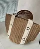 Modedesigner WOODY Tragetaschen Schulterhandtaschen für Damen Modische Eimertasche gewebte Handtaschen mit großem Fassungsvermögen