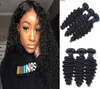 Brasiliansk djupvåg curl 100 obearbetat mänskligt jungfruhår väver Remy Human Hair Extensions Human Hair Weaves Dyable 3 Bundles2071505