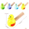 Bébé Musique Jouets sonores Colorf Ding Sifflet Nouveau Jouet de bain Bois Oiseau Bathtime Musical Kid Early Instrument Éducatif Enfants Cadeau Dro Dhyxm