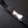 20mm New soft durable waterproof watch band RUBBER strap for ROL SUB GMT YM with slippage silver original steel clasp240P271v