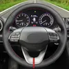 Steering Wheel Covers Black Artificial Leather Hand-stitched Car Cover For Veloster 2024 I30 2024-2024 Elantra