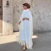 Roupas étnicas Abaya Bat Manga Vestido para Mulheres Muçulmanas Moda Long Party Fassels 2024 Robe