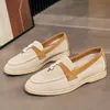 Women LP Shoes Soft Suede Leather Loafers LoroP Flats Slip On Casual Shoes Boat Shoes Luxury Designer Footwear Office Shopping Shoe