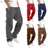 Herrenhose Herren Cargohose Relaxed Fit Sporthose Jogger Jogginghose Kordelzug Outdoorhose mit Taschen 2303292 240308