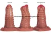 마사지 실리콘 딜도 엉덩이 플러그 플러그 마사지 여자 남성용 항문 장난감 오르가즘 자극 항문 플러그 촉수 촉수 딜도 흡입 흡입 C8023242