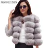 Haining Autumn And Winter New Thickened Loose Korean Patchwork Imitation Fox Fur Coat For Women 880750