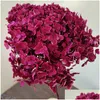 装飾的な花の花輪1bunch/40x20cm/30colorsアンナヒドランジャ全枝保存ドライフラワーブーケポグラフ新しいホームデスクDH6MD