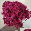 Decorative Flowers & Wreaths 1Bunch/40X20Cm/30Colors Anna Hydrangea Whole Branch Preserved Dried Flower Bouquet Pograph New Home Deskt Dh6Md