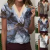 Camisetas de mujer Camisa de algodón sintético para mujer Casual Verano S