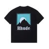2024 stile di moda Rhude Designer Tide stampato t-shirt da uomo in cotone Tees ze Top t-shirt a maniche corte US Plus Size estate oversize top S-XL