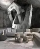 Personnalisé Po Mural 3D stéréoscopique espace étendu ciment peinture murale Papel De Parede salon canapé TV fond décor à la maison 1727930