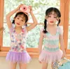 Children039s Bathing Suit Summer Lace Princess Swimsuit For 24 Year Old Baby Girls Mermaid Onepiece Swimsuit Tankinis Beach C6539474