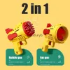 Zand Spelen Waterpret Babybadje Speelgoed Kinderen Raket Bubble Gun Blower 29 Gaten Manen Zomer Zeepbellen voor Oud Meisje Jongens Outdoor Games Tuin ld H240308