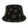 Berets Unisex Bucket Hats Shamrock Leaf Green Summer Travel Headwear Lightweight Outdoor Sport Fishing Fisherman Bob Gifts Idea