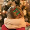Haaraccessoires Ncmama Kerstvilt Strik Clips Voor Kinderen Meisjes Zoete Geschenkdoos Boom Elanden Haarspelden Haarspeldjes Baby
