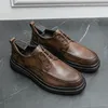 Sapatos casuais homens couro rendas até oxfords designer tênis moda tênis confortável condução