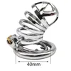Male Chastity Device Cock Cage - Stainless Steel Chastity Stealth Lock Ergonomic Design for Sissy Penis Trainer Including Two Keys Metal Sex Toy for Men