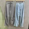 Women's Pants Drawstring Jeans Straight Leg Fabric Comfortable Breathable Design Pant Legs Tie Feet