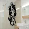 Stickers muraux Salle de bains Bain Sticker Vinyle Y Nu Sirène Fille Décor Autocollants Étanche Porte En Verre Décoration Z461 201201 Drop Del Dhdxq