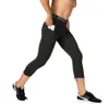 34 Längd kompressionsbyxor män basket leggings mens träning capri legging fitness män med fickor gym tights9326313