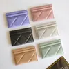 Woman Card Holder Genuine Leather Coin Purse Rhombus Wallet Soft Lambskin Luxury Designer Classic Sheepskin Credit Card Bag Short323B