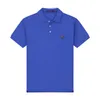전형적인 브랜드 남성용 폴로 비즈니스 티셔츠 여름 커플 다색 상표 조랑말 자수 자수 캐주얼 플립 칼라 순수한 면화 소매 아시아 크기