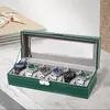 Watch Boxes Style 6/10/12 Grids Luxury Green/Gray Organizers Top Quality For Men Women Watches Jewelry Display