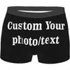 Cuecas boxers personalizados para homens roupa interior personalizada com imagem de rosto po personalizado namorado marido aniversário dos namorados