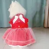 Vestuário para cães Grande Vestido Verão Grande Roupas para Animais de Estimação Vestidos Border Collie Samoyed Husky Labrador Golden Retriever Roupas Princesa Saia