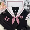 JK Korean uniform suit Japanese student pleated skirt college style school outfit Sailor cosplay japanese 240301