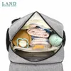 Authentische LAND Mama-Wickeltaschen, große Kapazität, Reise-Windelrucksäcke mit Wickelunterlage, Baby-Stilltaschen, echtes Leder