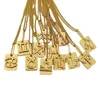 Designer ketting met twaalf sterrenbeelden gouden kleine vierkante hanger ketting voor dames, lichte luxe nis en hoogwaardige sleutelbeenketting