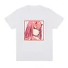 T-shirts pour hommes Darling dans le T-shirt Franxx Hommes Femmes Plus Taille Mode O-Cou Casual Respirant Streetwear Harajuku Surdimensionné T-shirts unisexes