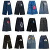 JNCO Jeans pour hommes Y2K Hip Hop Harajuku brodé Vintage Denim pantalon Streetwear décontracté Baggy taille haute pantalon large 240227