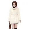 Autumn Winter Haining Imitation Fleece Fur For Women's Mid Length Loose Hooded Thick And Environmentally Friendly Danish Mink Coat 577286