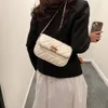 Bolsa de luxo varejo atacado bolsa de corrente lingge para mulheres 2024 nova cor sólida francesa moderna de um ombro crossbody com estilo ocidental commuter pequeno quadrado