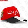 Ball Caps Verenigde Arabische Emiraten Jeugd Gratis op maat gemaakte naamnummerhoed Natievlag Ae Islam Arabische landprint Po Baseballcap