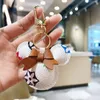 2024 Musdesignbil Keychain Flower Bag Pendant Charm smycken Keyring Holder For Women Men Gift Fashion Pu Leather Animal Key Chain