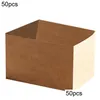 Cadeau cadeau 50pcs Helpf Sandwich Take Out Box Papier recyclable antiadhésif Savoureux Donut Toast Tenant Plateau à pain Drop Livraison DH80O