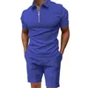 Fatos masculinos verão respirável duas peças volume t homens vestido camisa e gravata conjunto jaqueta calças calça para