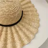 Szerokie brzegowe czapki wiadra kapelusze nowe szerokie bimmed fave hat dla kobiet letnie krem ​​przeciwsłoneczny prosty vintage plaż