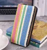 Large capacity women's purse Casual woven long coin purse Clutch Bag Vintage premium mobile phone bags