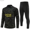 Soccer Jerseys 21 22 23 S Tracksuit Jersey Messis Mbappe Classic Style Training Suit Half Pull Long Sleeve Sergio Ramos Verratti Icardi AdultH240308