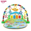 Huanger Baby 3 en 1 tapete de juego para desarrollar el gateo de los niños, tapete musical con teclado, alfombra de Fitness infantil, estante educativo, juguetes 5923868