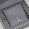 ketting voor vrouw designer diamant luxe sterling zilver verguld 18K 925 zilver Europees formaat klassieke stijl jubileumcadeau met doos 021